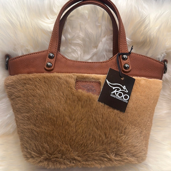 Roo Fur Large Bucket Bag-Leather Bags-Genuine UGG PERTH