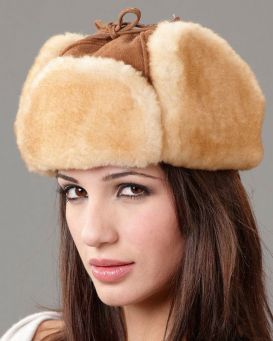 Sheepskin Hat with Tie-UGG Accessories-Genuine UGG PERTH