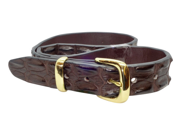 Crocodile Leather Belt - Dark Brown-Belt-Genuine UGG PERTH