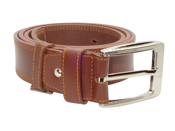 Double Stitched Belt - Brown-Belt-Genuine UGG PERTH