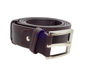 Double Stitched Belt - Dark Brown-Belt-Genuine UGG PERTH