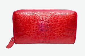 Crocodile Double Zip Purse - Red-Purse-Genuine UGG PERTH