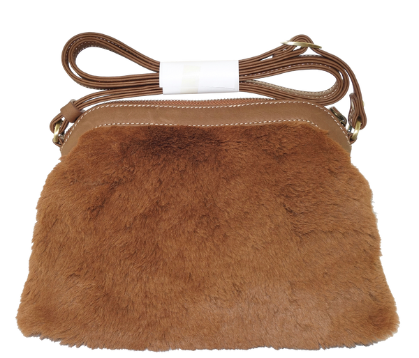 Roo Fur Medium Shoulder Bag-Leather Bags-Genuine UGG PERTH