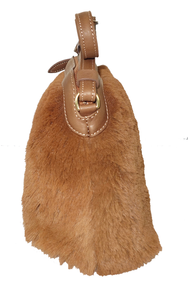 Roo Fur Medium Shoulder Bag-Leather Bags-Genuine UGG PERTH