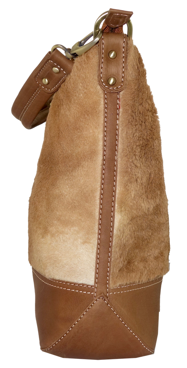 Roo Fur Tote Handbag-Leather Bags-Genuine UGG PERTH