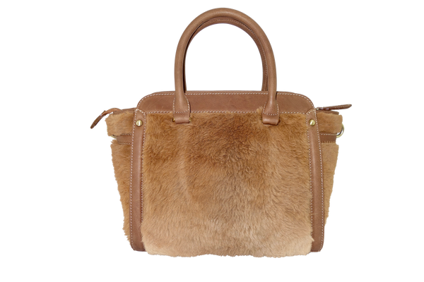Roo Fur Birkin Style Handbag-Leather Bags-Genuine UGG PERTH