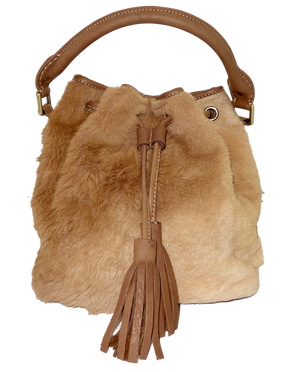 Roo Fur Large Bucket Bag-Leather Bags-Genuine UGG PERTH