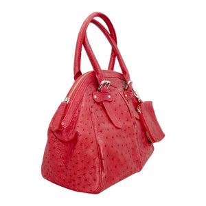 Ostrich Handbag - Red-Handbags-Genuine UGG PERTH