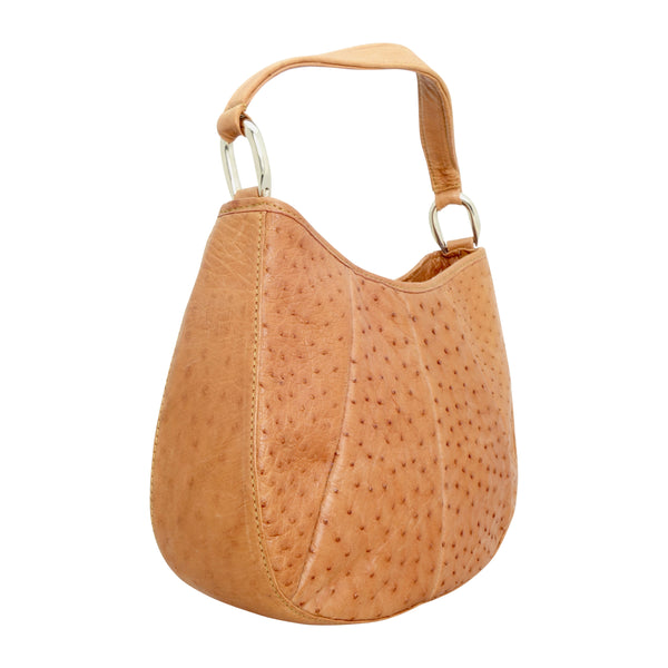 Ostrich Round Hobo Handbag - 4 Colours-Handbags-Genuine UGG PERTH