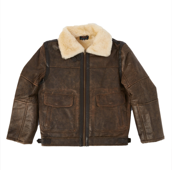 Bomber Jacket - Dark Brown-Sheepskin Jackets-Genuine UGG PERTH