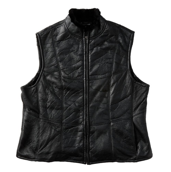 Double Face Nappa Vest - Black-Vest-Genuine UGG PERTH