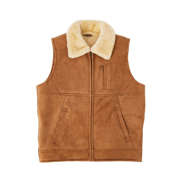 Double Face Suede Vest - Chestnut-Vest-Genuine UGG PERTH