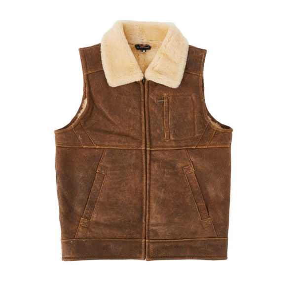 Double Face Nappa Vest - Chestnut-Vest-Genuine UGG PERTH