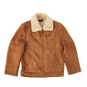 Suede Jacket - Chestnut-Sheepskin Jackets-Genuine UGG PERTH