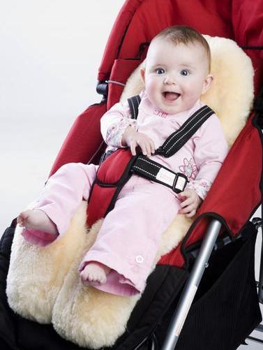 Sheepskin Stroller Liner - Pink-Sheepskin Rugs-Genuine UGG PERTH