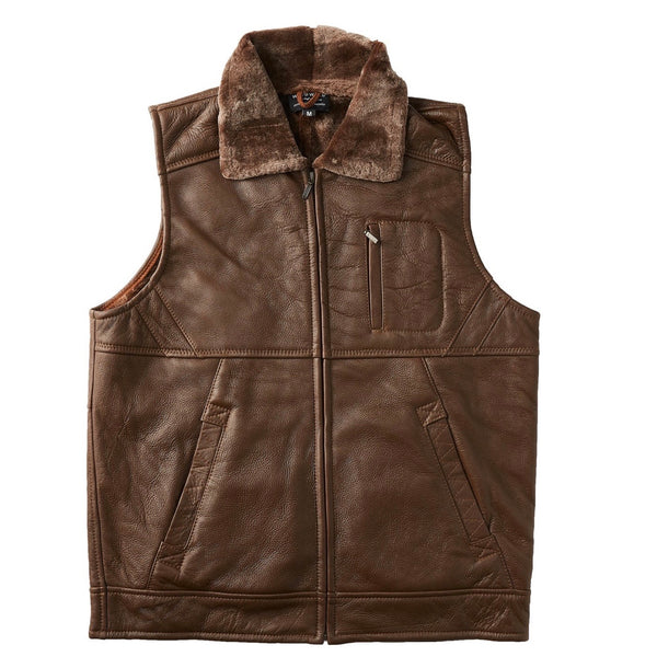 Double Face Nappa Vest - Chocolate-Vest-Genuine UGG PERTH